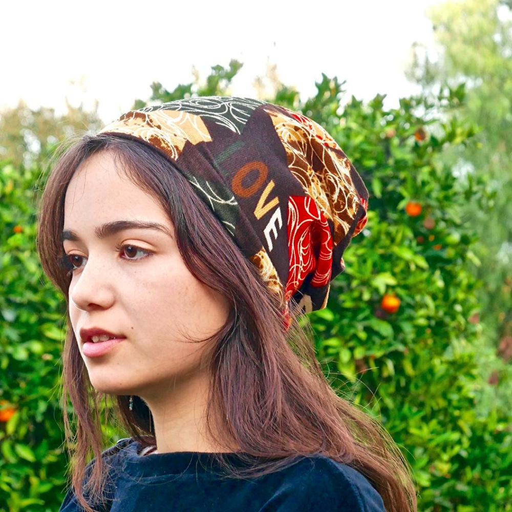 NEW! Orange Love Slouchy Beanie - Picture 4 of 5